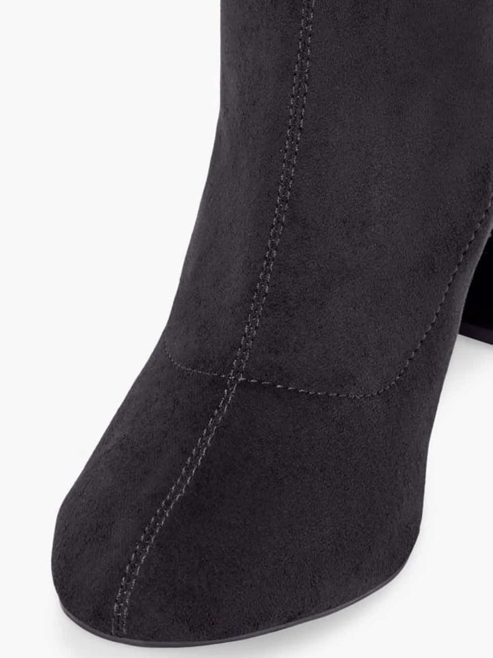JustFab Black Over-the-Knee Suede Block Heel Boots